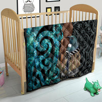 New Zealand Tui Bird Wahaika Quilt Maori Weapon Paua Shell Koru Pattern