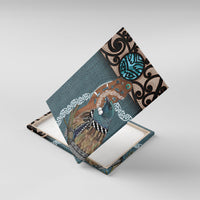 New Zealand Tui Bird Maripi Canvas Wall Art Maori Weapon Kowhaiwhai Pattern