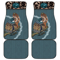 New Zealand Tui Bird Maripi Car Mats Maori Weapon Kowhaiwhai Pattern