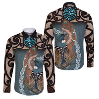 New Zealand Tui Bird Maripi Family Matching Summer Maxi Dress and Hawaiian Shirt Maori Weapon Kowhaiwhai Pattern