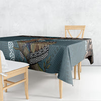 New Zealand Tui Bird Maripi Tablecloth Maori Weapon Kowhaiwhai Pattern