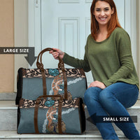 New Zealand Tui Bird Maripi Travel Bag Maori Weapon Kowhaiwhai Pattern