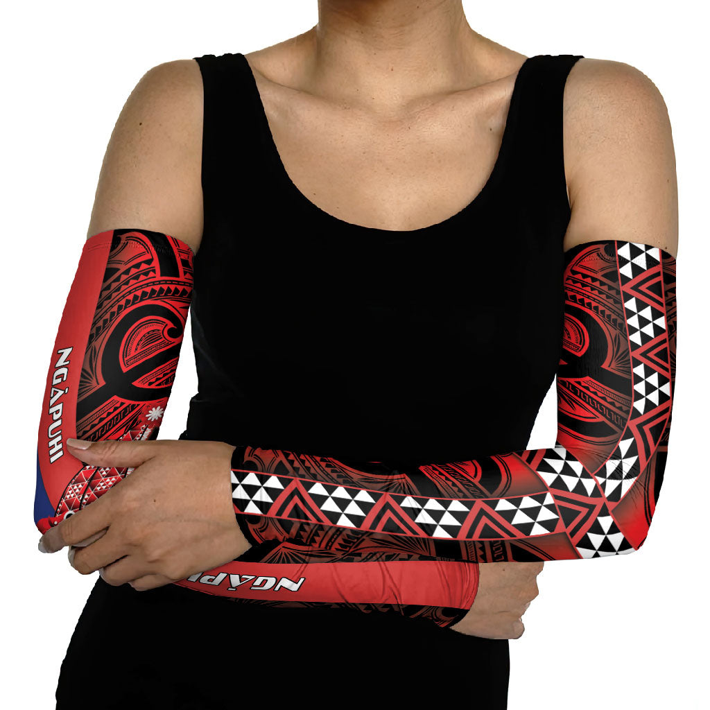 Aotearoa Iwi Ngapuhi Arm Sleeves Tuhoronuku Kite United Tribes Flag Maori Pattern LT22 - Polynesian Pride