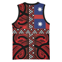Aotearoa Iwi Ngapuhi Basketball Jersey Tuhoronuku Kite United Tribes Flag Maori Pattern LT22 - Polynesian Pride