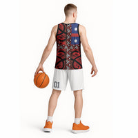 Aotearoa Iwi Ngapuhi Basketball Jersey Tuhoronuku Kite United Tribes Flag Maori Pattern LT22 - Polynesian Pride