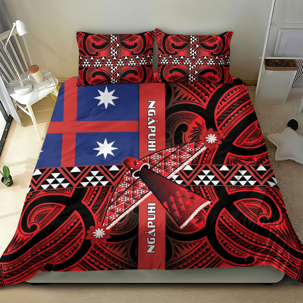 Aotearoa Iwi Ngapuhi Bedding Set Tuhoronuku Kite United Tribes Flag Maori Pattern LT22 - Polynesian Pride