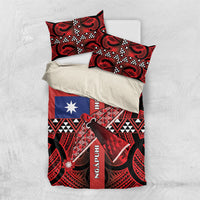 Aotearoa Iwi Ngapuhi Bedding Set Tuhoronuku Kite United Tribes Flag Maori Pattern LT22 US Twin 172cm x 218cm Red - Polynesian Pride