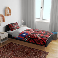 Aotearoa Iwi Ngapuhi Bedding Set Tuhoronuku Kite United Tribes Flag Maori Pattern LT22 - Polynesian Pride