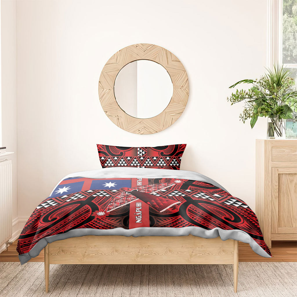 Aotearoa Iwi Ngapuhi Bedding Set Tuhoronuku Kite United Tribes Flag Maori Pattern LT22 - Polynesian Pride