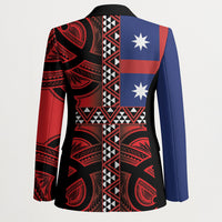 Aotearoa Iwi Ngapuhi Blazer Tuhoronuku Kite United Tribes Flag Maori Pattern LT22 - Polynesian Pride