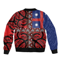 Aotearoa Iwi Ngapuhi Bomber Jacket Tuhoronuku Kite United Tribes Flag Maori Pattern LT22 - Polynesian Pride