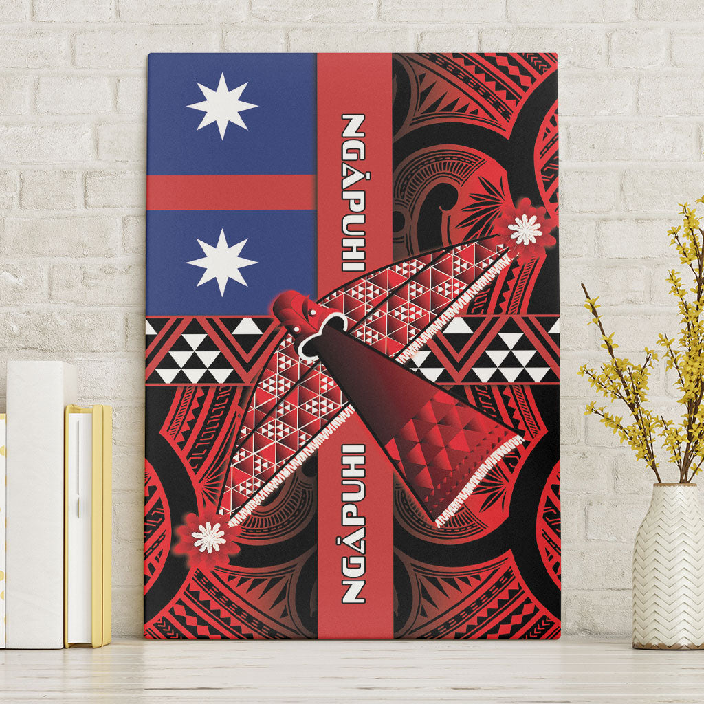 Aotearoa Iwi Ngapuhi Canvas Wall Art Tuhoronuku Kite United Tribes Flag Maori Pattern LT22 Without Frame Red - Polynesian Pride