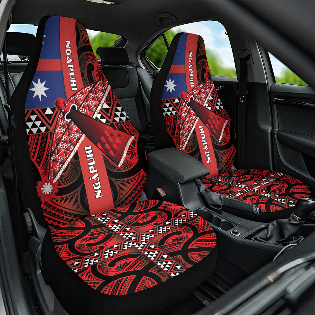 Aotearoa Iwi Ngapuhi Car Seat Cover Tuhoronuku Kite United Tribes Flag Maori Pattern LT22 One Size Red - Polynesian Pride