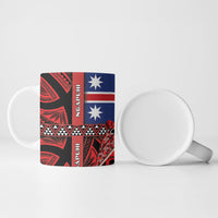 Aotearoa Iwi Ngapuhi Ceramic Mug Tuhoronuku Kite United Tribes Flag Maori Pattern LT22 - Polynesian Pride