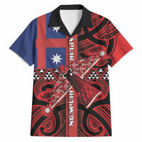 Aotearoa Iwi Ngapuhi Hawaiian Shirt Tuhoronuku Kite United Tribes Flag Maori Pattern LT22 Red - Polynesian Pride