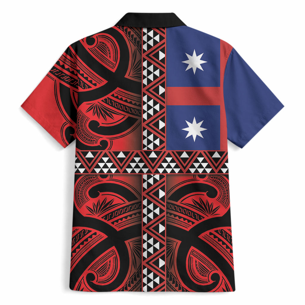 Aotearoa Iwi Ngapuhi Hawaiian Shirt Tuhoronuku Kite United Tribes Flag Maori Pattern LT22 - Polynesian Pride