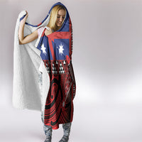Aotearoa Iwi Ngapuhi Hooded Blanket Tuhoronuku Kite United Tribes Flag Maori Pattern LT22 - Polynesian Pride