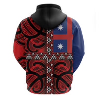 Aotearoa Iwi Ngapuhi Hoodie Tuhoronuku Kite United Tribes Flag Maori Pattern LT22 - Polynesian Pride