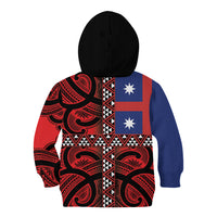 Aotearoa Iwi Ngapuhi Kid Hoodie Tuhoronuku Kite United Tribes Flag Maori Pattern LT22 - Polynesian Pride