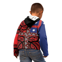 Aotearoa Iwi Ngapuhi Kid Hoodie Tuhoronuku Kite United Tribes Flag Maori Pattern LT22 - Polynesian Pride