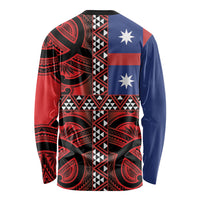 Aotearoa Iwi Ngapuhi Long Sleeve Shirt Tuhoronuku Kite United Tribes Flag Maori Pattern LT22 - Polynesian Pride