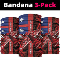 Aotearoa Iwi Ngapuhi Neck Gaiter Tuhoronuku Kite United Tribes Flag Maori Pattern LT22 package One Size: 25*50cm Red - Polynesian Pride