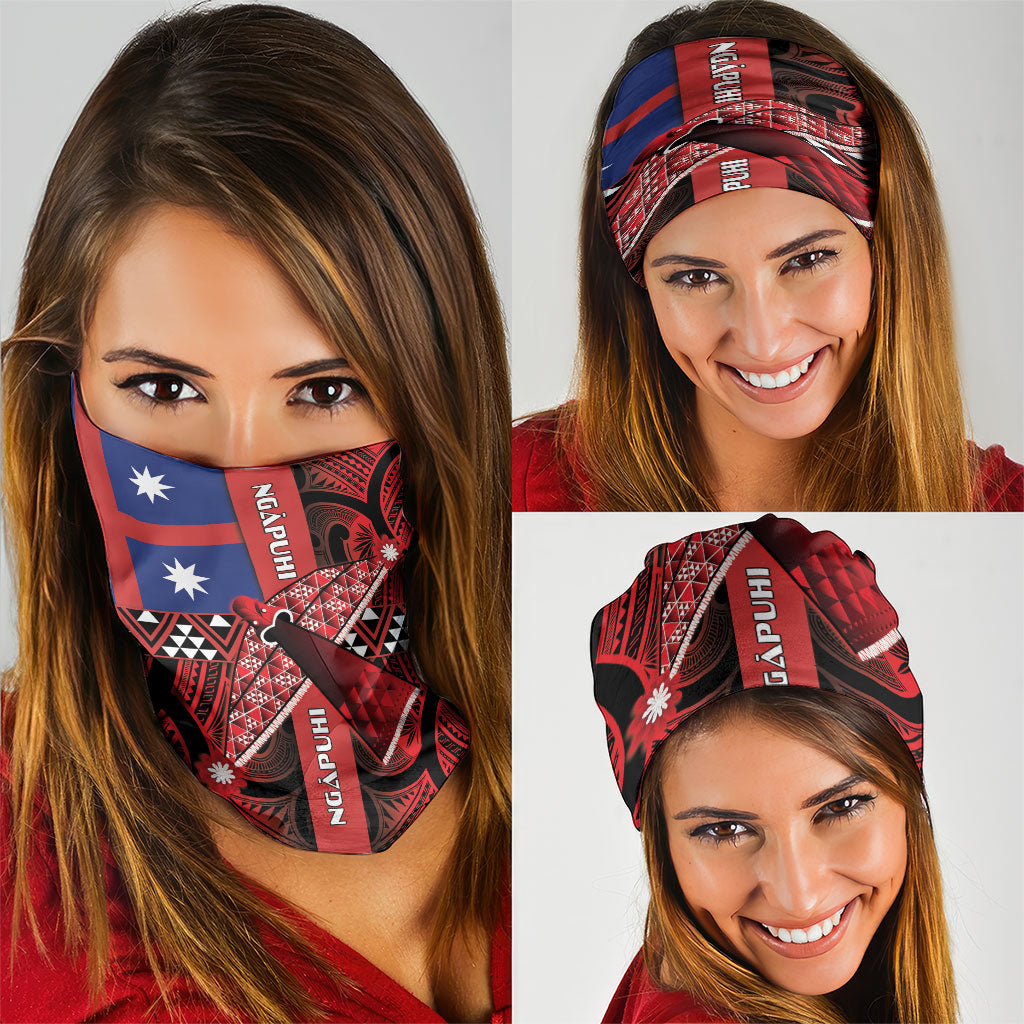 Aotearoa Iwi Ngapuhi Neck Gaiter Tuhoronuku Kite United Tribes Flag Maori Pattern LT22 - Polynesian Pride