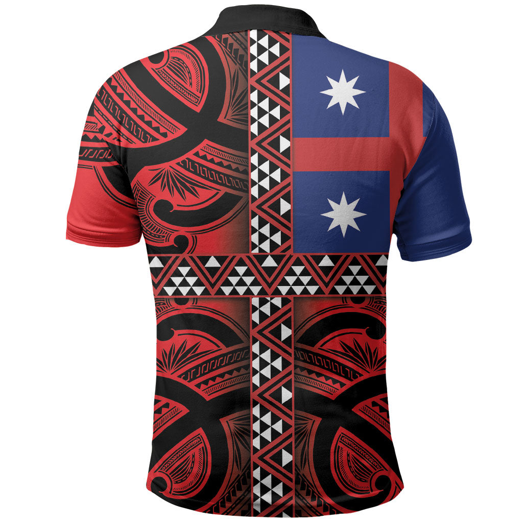 Aotearoa Iwi Ngapuhi Polo Shirt Tuhoronuku Kite United Tribes Flag Maori Pattern LT22 - Polynesian Pride