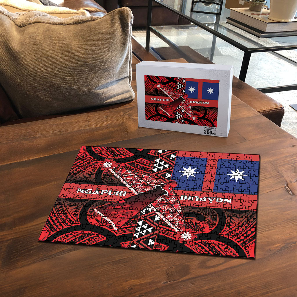 Aotearoa Iwi Ngapuhi Puzzle Tuhoronuku Kite United Tribes Flag Maori Pattern LT22 - Polynesian Pride