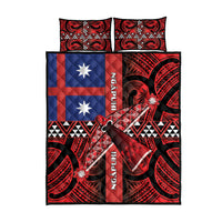 Aotearoa Iwi Ngapuhi Quilt Bed Set Tuhoronuku Kite United Tribes Flag Maori Pattern LT22 - Polynesian Pride