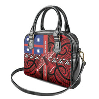 Aotearoa Iwi Ngapuhi Shoulder Handbag Tuhoronuku Kite United Tribes Flag Maori Pattern LT22 - Polynesian Pride