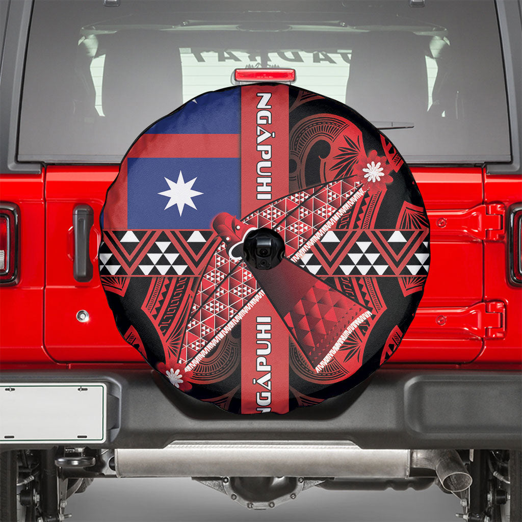 Aotearoa Iwi Ngapuhi Spare Tire Cover Tuhoronuku Kite United Tribes Flag Maori Pattern LT22 - Polynesian Pride