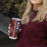 Aotearoa Iwi Ngapuhi Tumbler Cup Tuhoronuku Kite United Tribes Flag Maori Pattern LT22 - Polynesian Pride