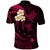 Custom Niihau Hawaii Polo Shirt Polynesian Tattoo and Pacific Plumeria Pink Vibe LT9 - Polynesian Pride