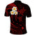 Custom Niihau Hawaii Polo Shirt Polynesian Tattoo and Pacific Plumeria Red Vibe LT9 - Polynesian Pride