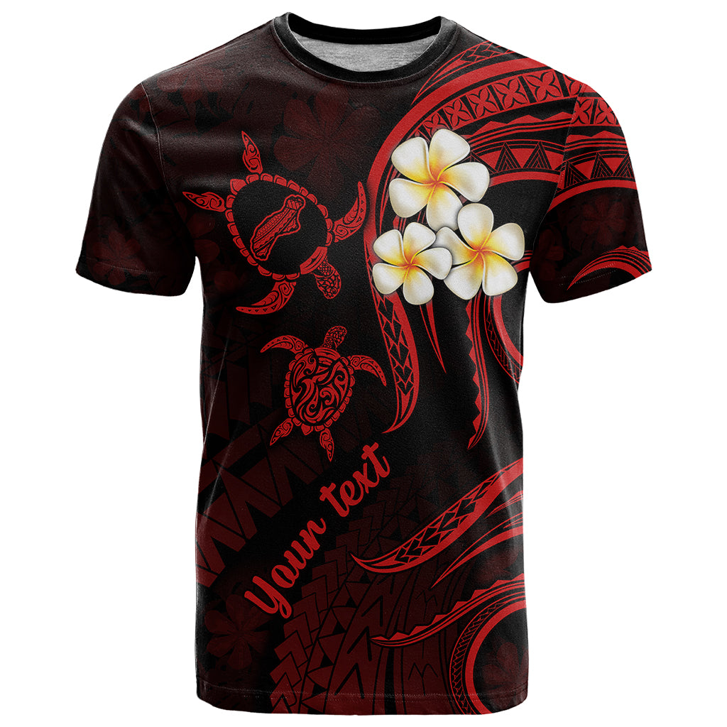 Custom Niihau Hawaii T Shirt Polynesian Tattoo and Pacific Plumeria Red Vibe LT9 Red - Polynesian Pride