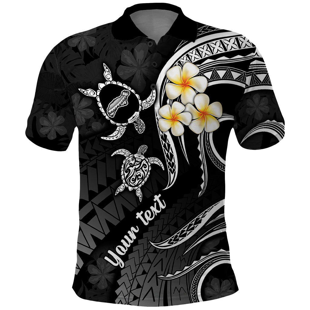 Custom Niihau Hawaii Polo Shirt Polynesian Tattoo and Pacific Plumeria White Vibe LT9 White - Polynesian Pride