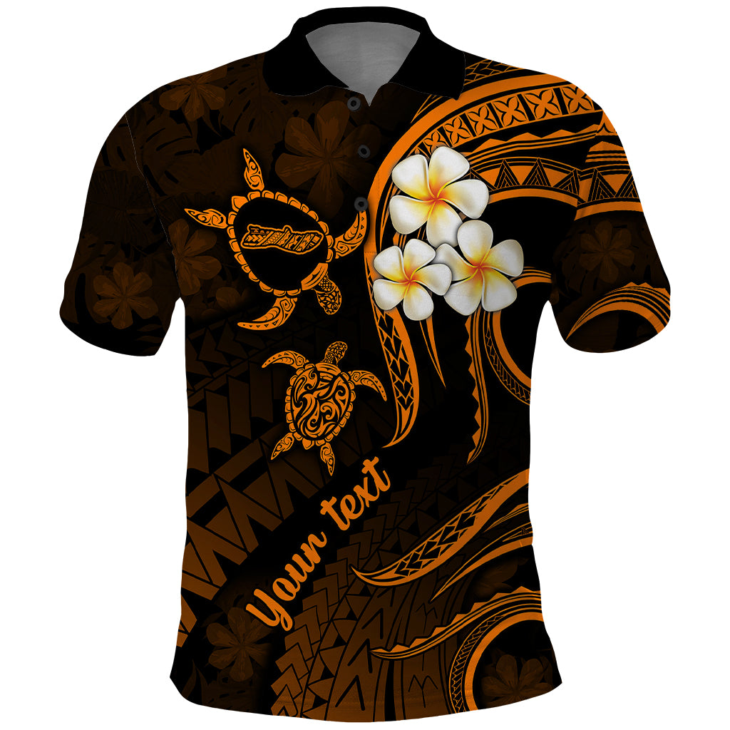 Custom Molokai Hawaii Polo Shirt Polynesian Tattoo and Pacific Plumeria Gold Vibe LT9 Gold - Polynesian Pride