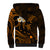 Personalised Molokai Hawaii Sherpa Hoodie Polynesian Tattoo and Pacific Plumeria Gold Vibe LT9 - Polynesian Pride
