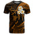 Custom Molokai Hawaii T Shirt Polynesian Tattoo and Pacific Plumeria Gold Vibe LT9 Gold - Polynesian Pride