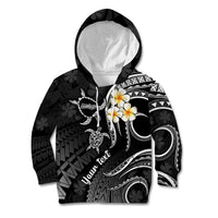 Personalised Molokai Hawaii Kid Hoodie Polynesian Tattoo and Pacific Plumeria White Vibe LT9 Hoodie White - Polynesian Pride
