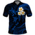 Custom Lanai Hawaii Polo Shirt Polynesian Tattoo and Pacific Plumeria Blue Vibe LT9 Blue - Polynesian Pride