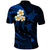 Custom Lanai Hawaii Polo Shirt Polynesian Tattoo and Pacific Plumeria Blue Vibe LT9 - Polynesian Pride