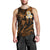 Personalised Lanai Hawaii Men Tank Top Polynesian Tattoo and Pacific Plumeria Gold Vibe LT9 - Polynesian Pride