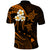 Custom Lanai Hawaii Polo Shirt Polynesian Tattoo and Pacific Plumeria Gold Vibe LT9 - Polynesian Pride