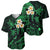 Personalised Lanai Hawaii Baseball Jersey Polynesian Tattoo and Pacific Plumeria Green Vibe LT9 - Polynesian Pride