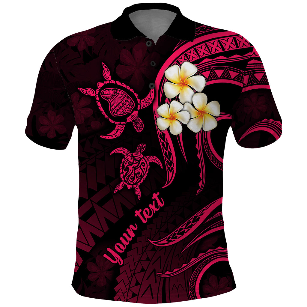 Custom Lanai Hawaii Polo Shirt Polynesian Tattoo and Pacific Plumeria Pink Vibe LT9 Pink - Polynesian Pride