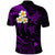 Custom Lanai Hawaii Polo Shirt Polynesian Tattoo and Pacific Plumeria Purple Vibe LT9 - Polynesian Pride