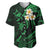 Personalised Kauai Hawaii Baseball Jersey Polynesian Tattoo and Pacific Plumeria Green Vibe LT9 Green - Polynesian Pride