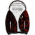 Personalised Kahoolawe Hawaii Sherpa Hoodie Polynesian Tattoo and Pacific Plumeria Red Vibe LT9 Unisex Red - Polynesian Pride